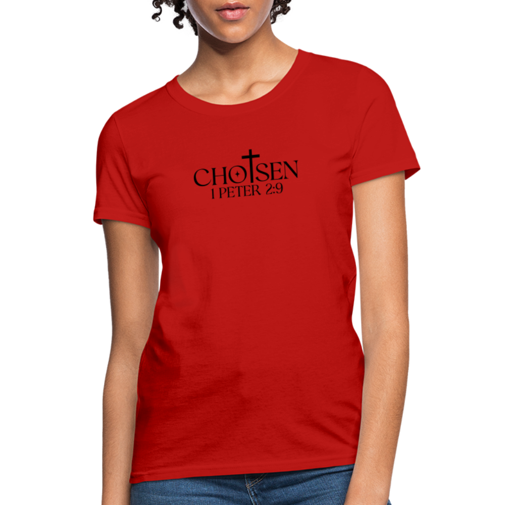 Chosen 1 Peter 2:9 Women's T-Shirt - red