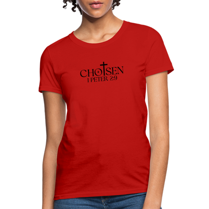 Chosen 1 Peter 2:9 Women's T-Shirt - red