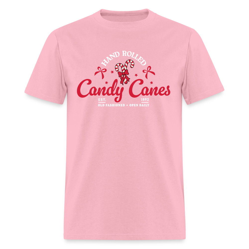 Hand Rolled Candy Canes T-Shirt - pink