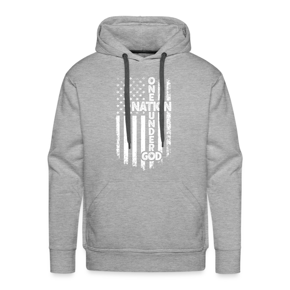 One Nation Under God Men’s Premium Hoodie - heather grey