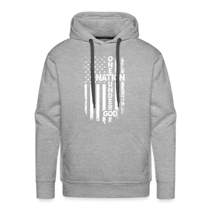 One Nation Under God Men’s Premium Hoodie - heather grey