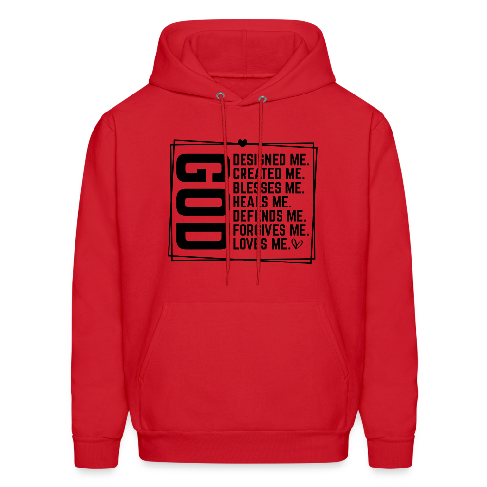 GOD Designed Me Hoodie - red