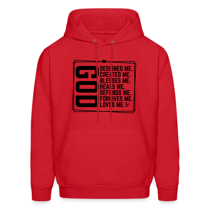 GOD Designed Me Hoodie - red