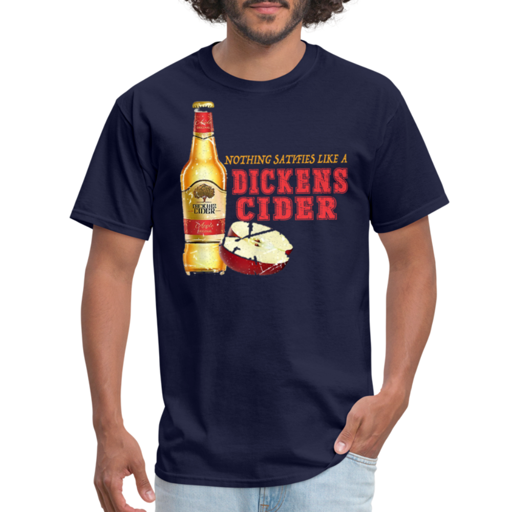 Nothing Satisfies Like A Dickens Cider T-Shirt - navy