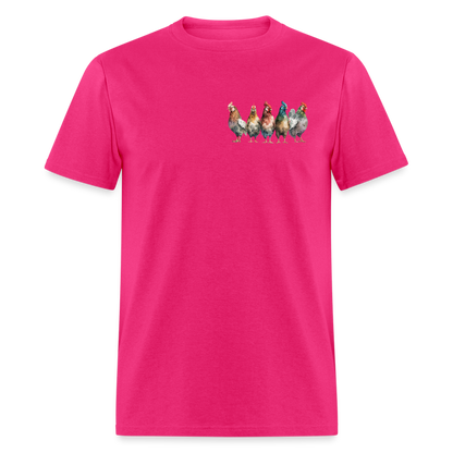 Chickenist T-Shirt (double sided print) - fuchsia