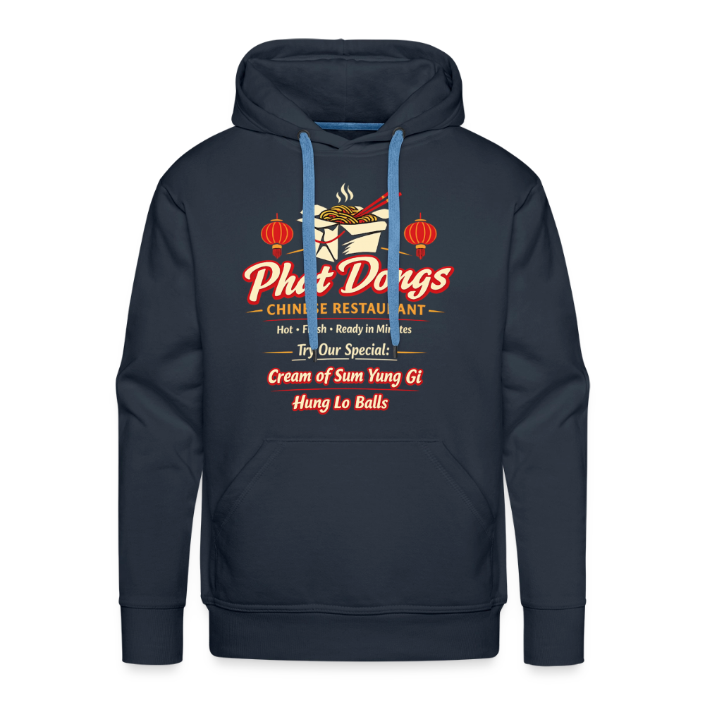 Phat Dongs Funny Chinese Restaurant Hoodie - navy