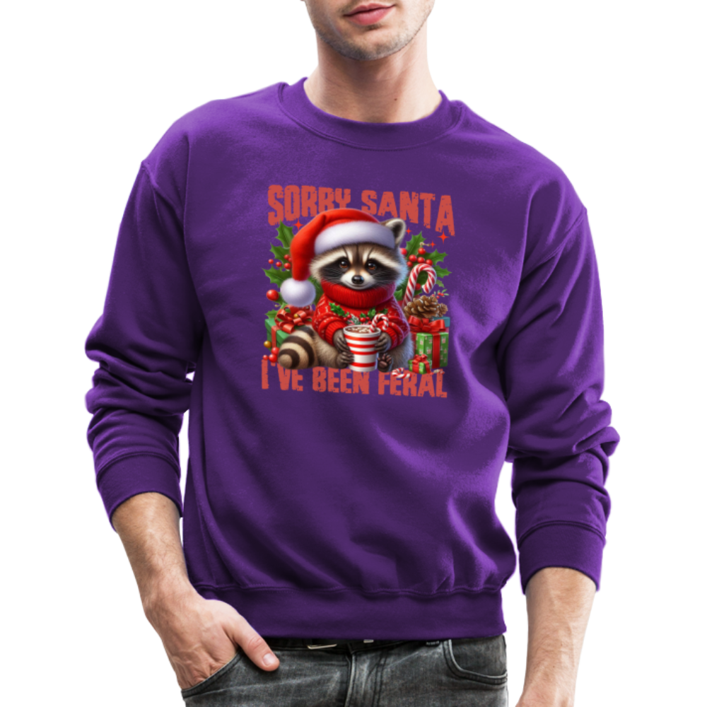 Sorry Santa I've Been Feral Sweatshirt - purple