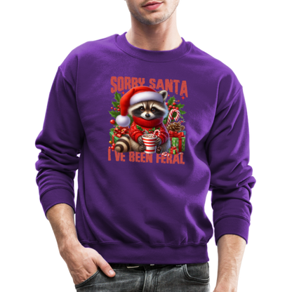 Sorry Santa I've Been Feral Sweatshirt - purple