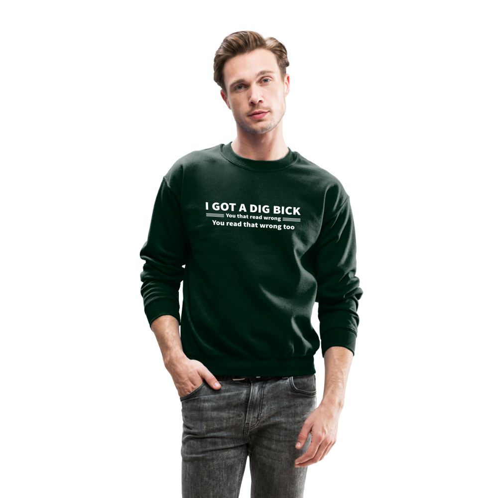 I Got a Dig Bick (You That Read Wrong) Sweatshirt - forest green