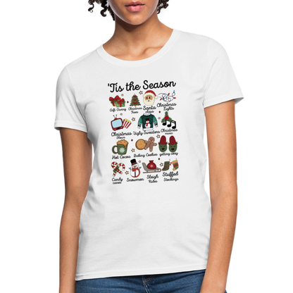 Tis The Season (Christmas) Women's Contoured T-Shirt - white