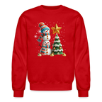 Cute Christmas Funny Snowman Decorating Tree Sweatshirt