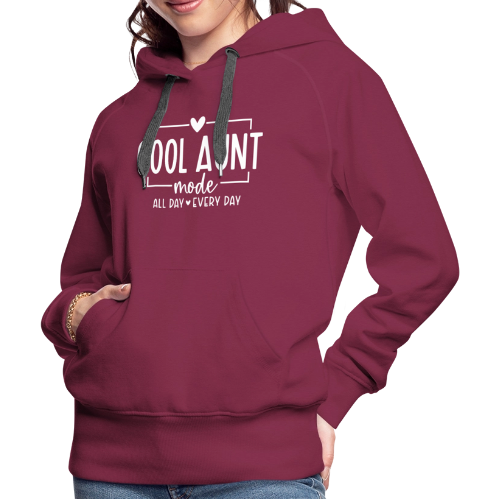 Cool Aunt Mode Women’s Premium Hoodie - burgundy