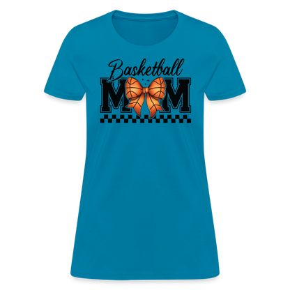 Basketball Mom Women's T-Shirt - turquoise