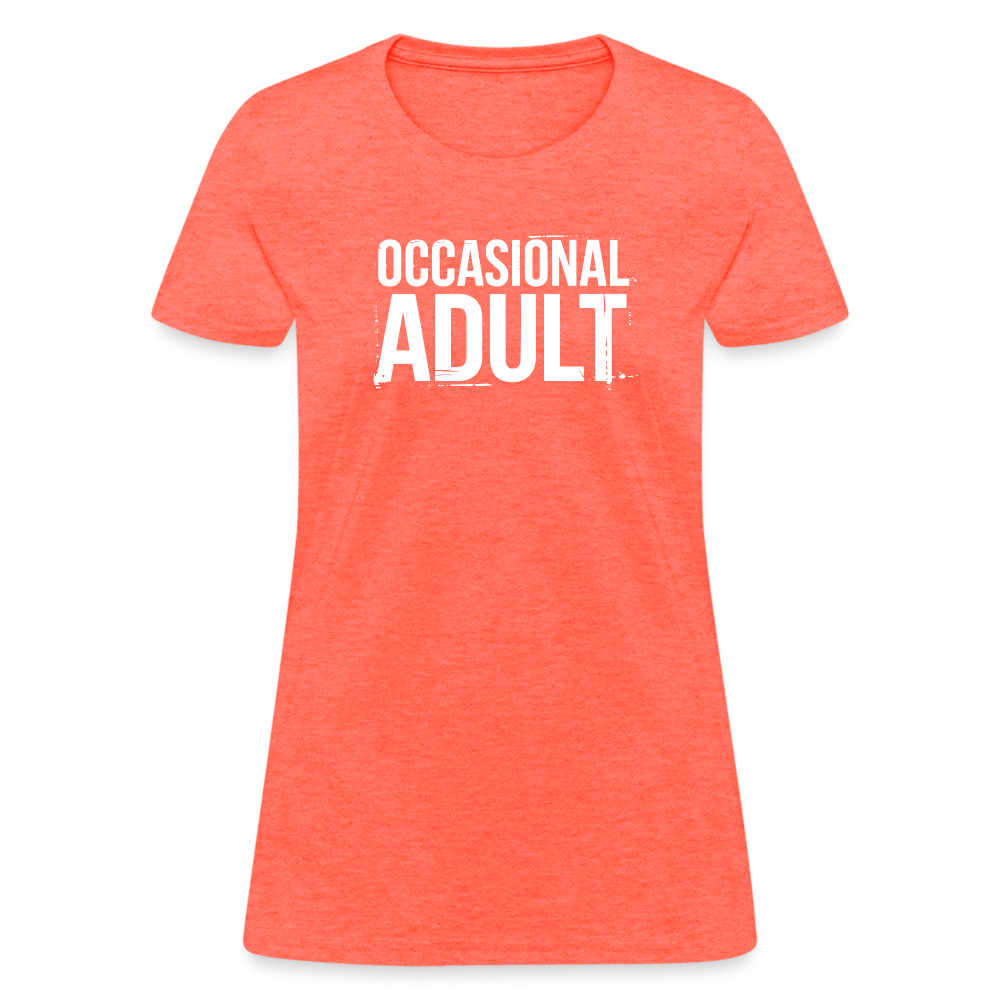 Occasional Adult Women's Contoured T-Shirt - heather coral