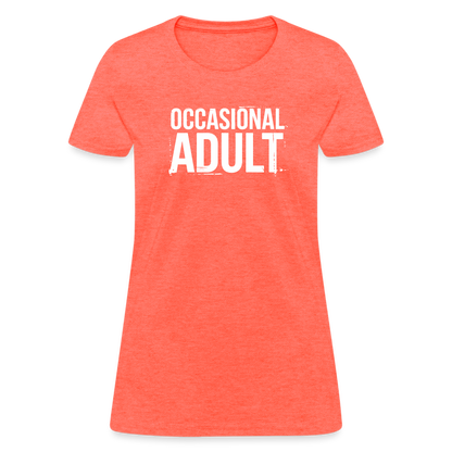 Occasional Adult Women's Contoured T-Shirt - heather coral