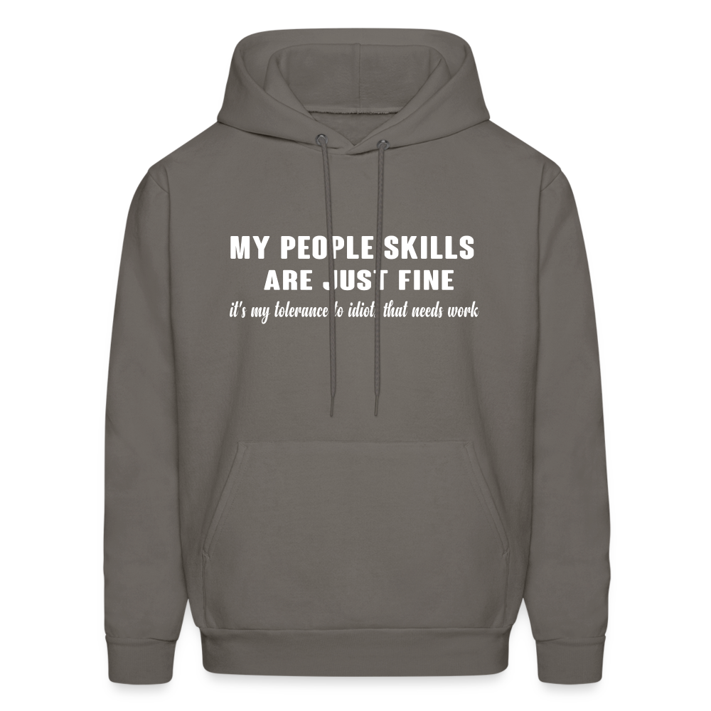 It's My Tolerance To Idiots That Needs Work Hoodie - asphalt gray