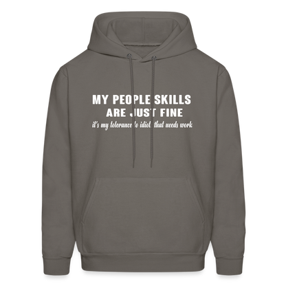 It's My Tolerance To Idiots That Needs Work Hoodie - asphalt gray