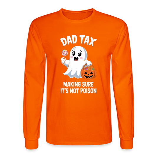 Dad Tax (Halloween) Long Sleeve T-Shirt - orange