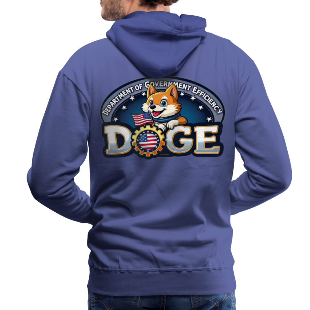 DOGE Men’s Premium Hoodie (front/back print) - royal blue