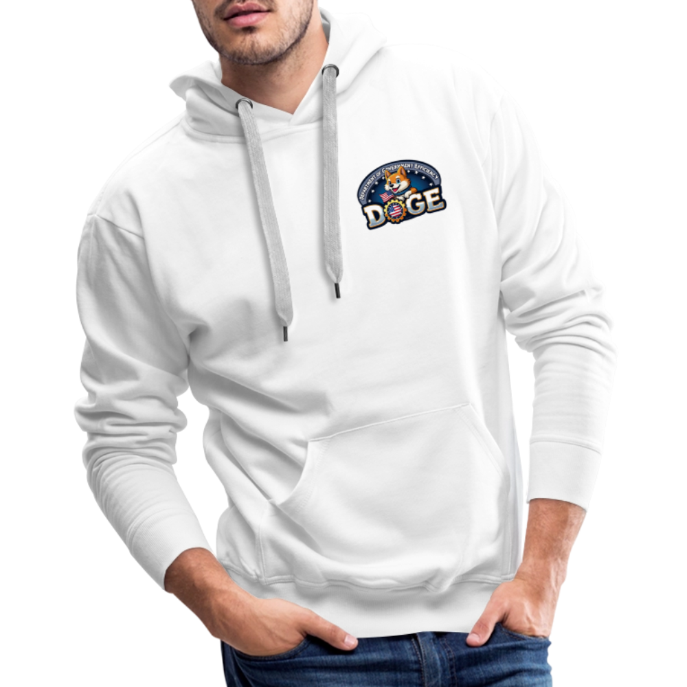 DOGE Men’s Premium Hoodie (front/back print) - white