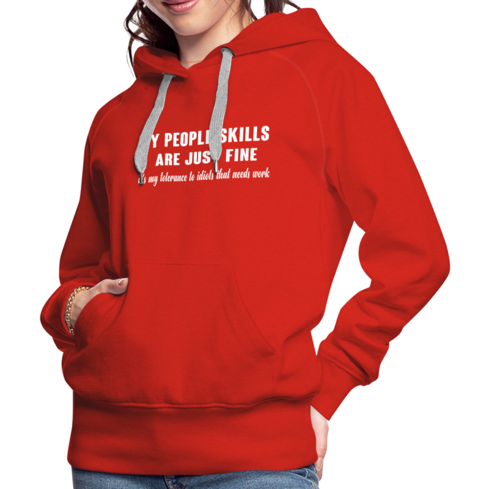 It's My Tolerance To Idiots That Needs Work Women’s Premium Hoodie - red