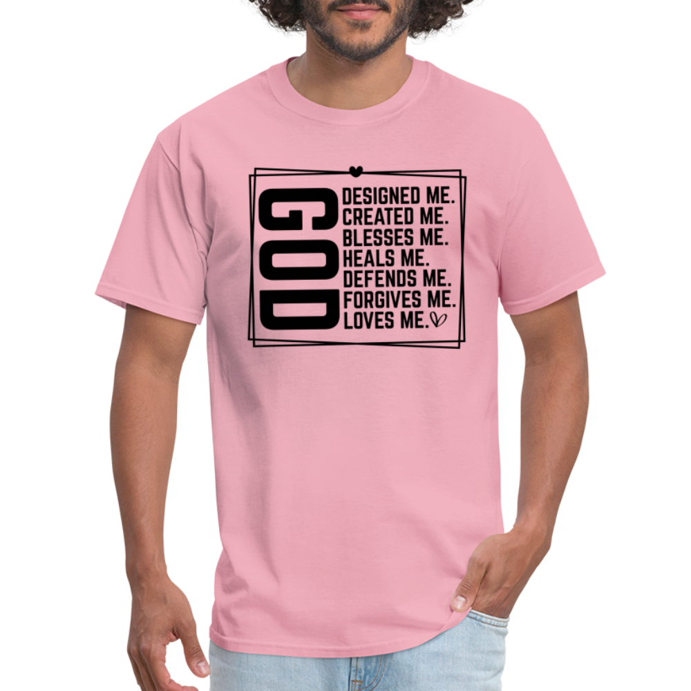 GOD Designed Me T-Shirt - pink