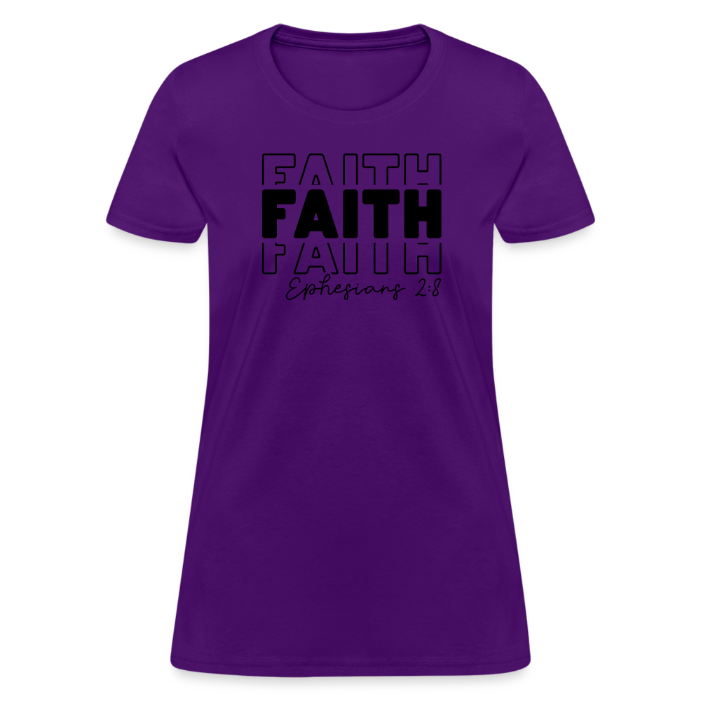 Faith Ephesians 2:8 Women's T-Shirt - purple