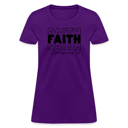 Faith Ephesians 2:8 Women's T-Shirt - purple