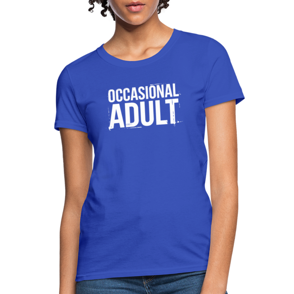 Occasional Adult Women's Contoured T-Shirt - royal blue