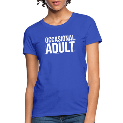 Occasional Adult Women's Contoured T-Shirt - royal blue