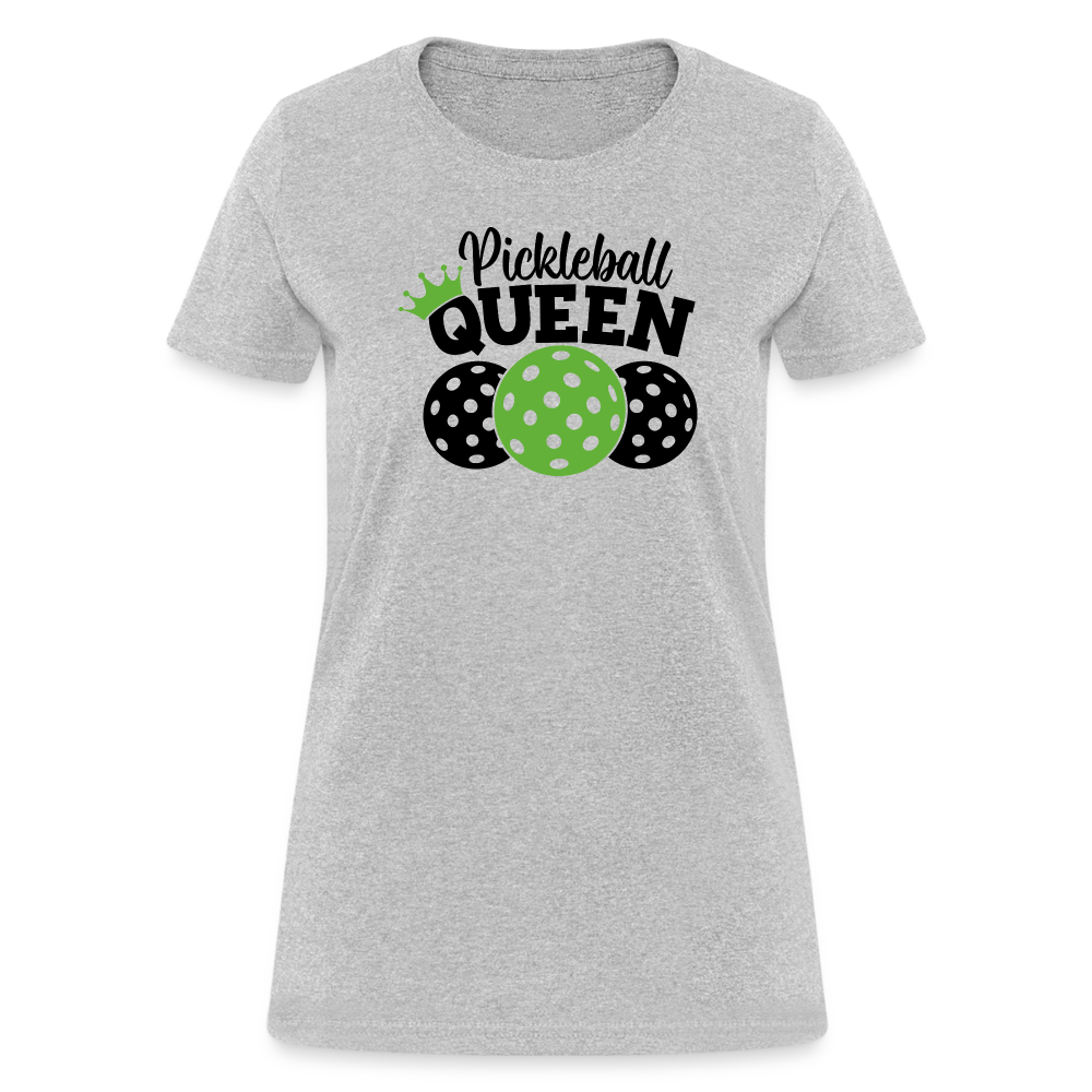 Pickleball Queen Women's Contoured T-Shirt - heather gray