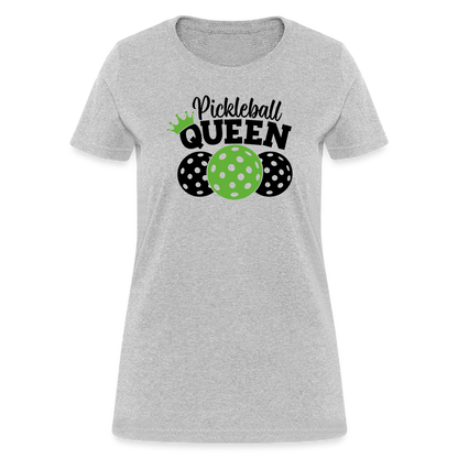 Pickleball Queen Women's Contoured T-Shirt - heather gray