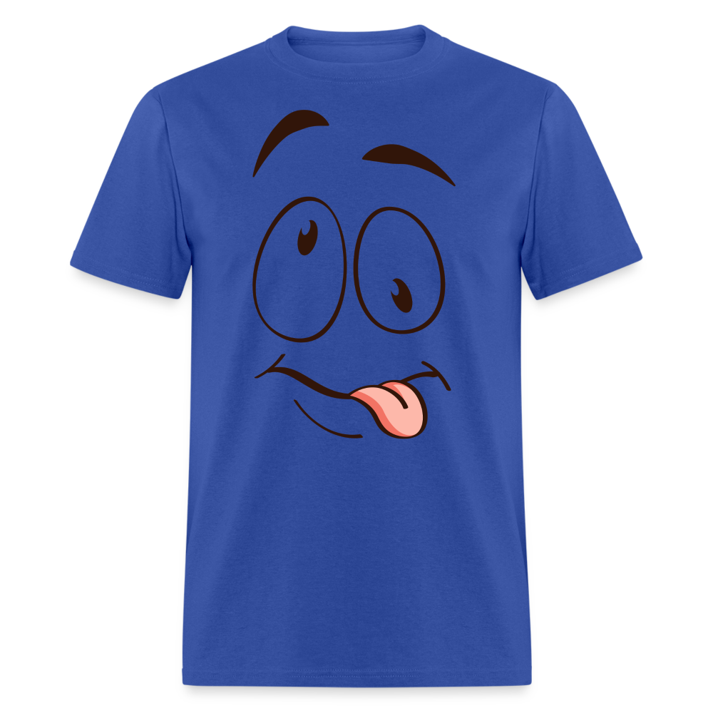 Suggestive Silly Face with Tongue T-Shirt - royal blue