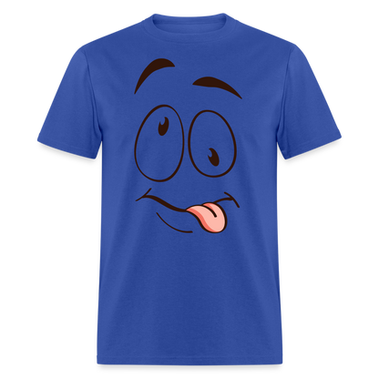 Suggestive Silly Face with Tongue T-Shirt - royal blue