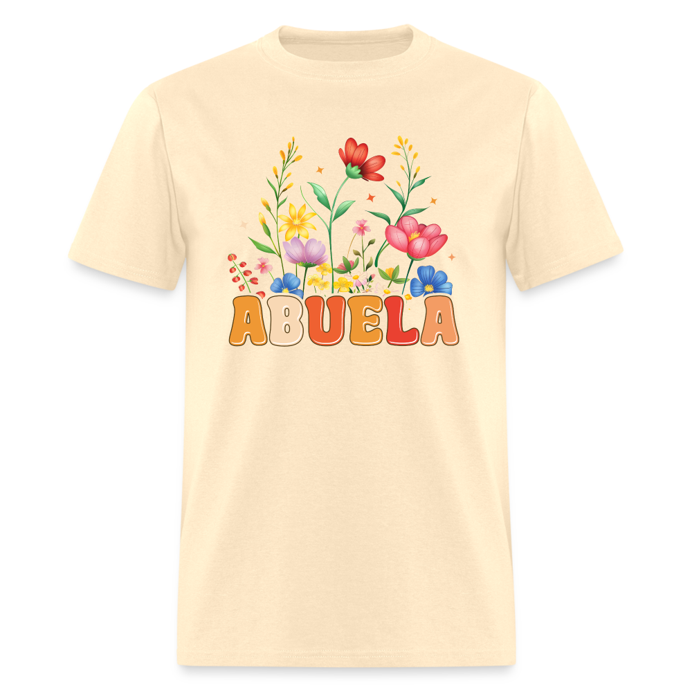 Abuela T-Shirt with Floral Design - natural