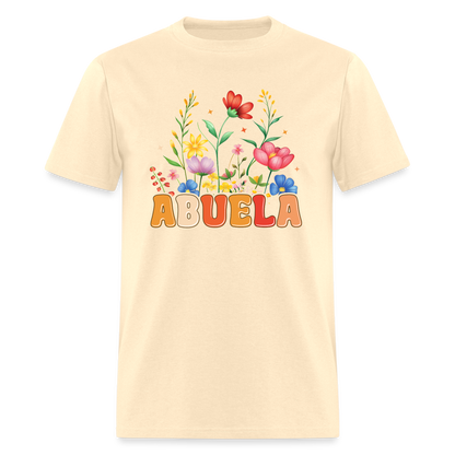 Abuela T-Shirt with Floral Design - natural