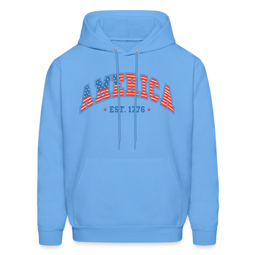 American 1776 Hoodie - carolina blue