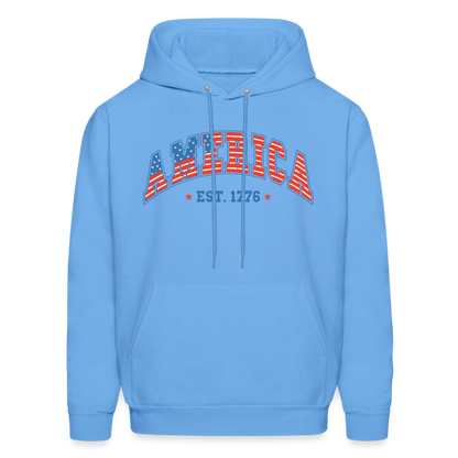 American 1776 Hoodie - carolina blue