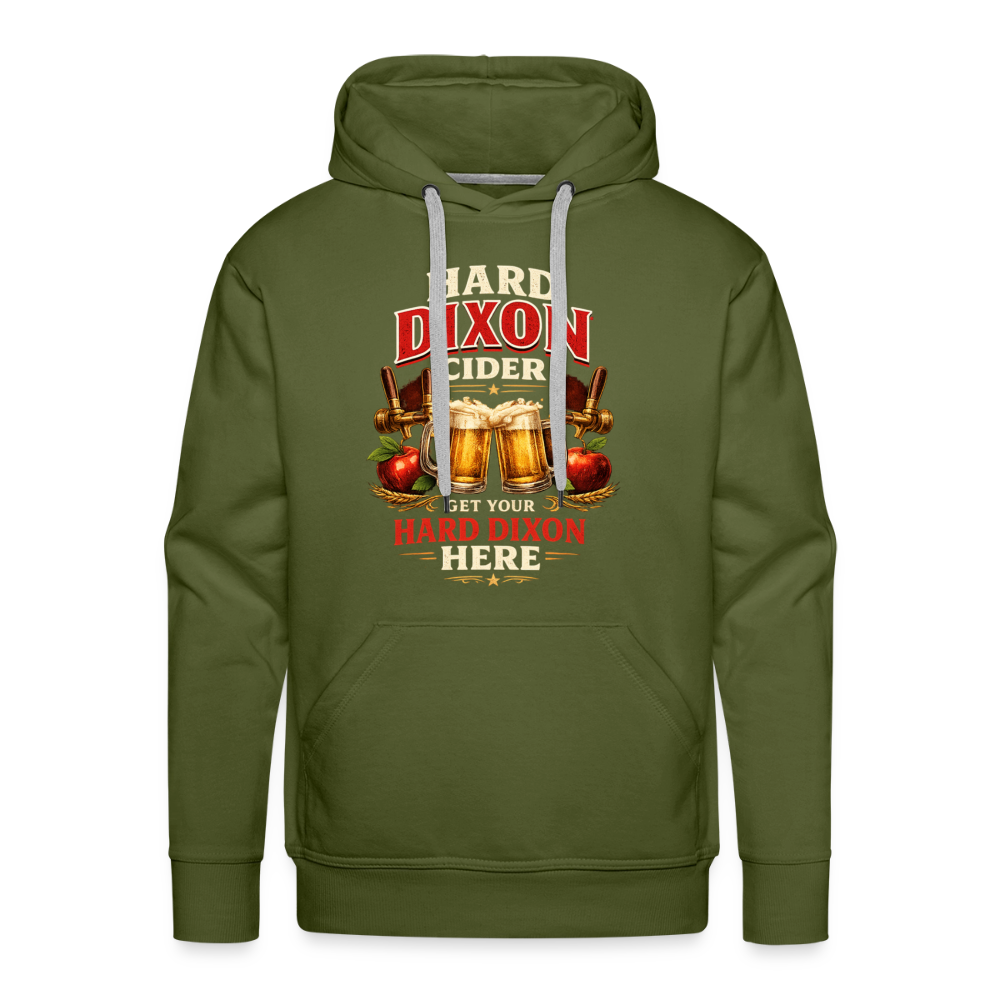 Hard Dixon Cider Funny Premium Hoodie (Funny Adult Humor) Color: Olive Green