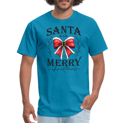 Merry Christmas Santa & Co T-Shirt - turquoise