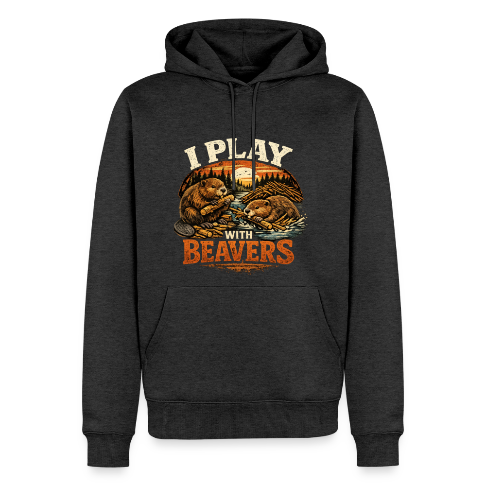 I Play with Beavers Men’s Hoodie Funny Adult Humor Color: heather anthracite