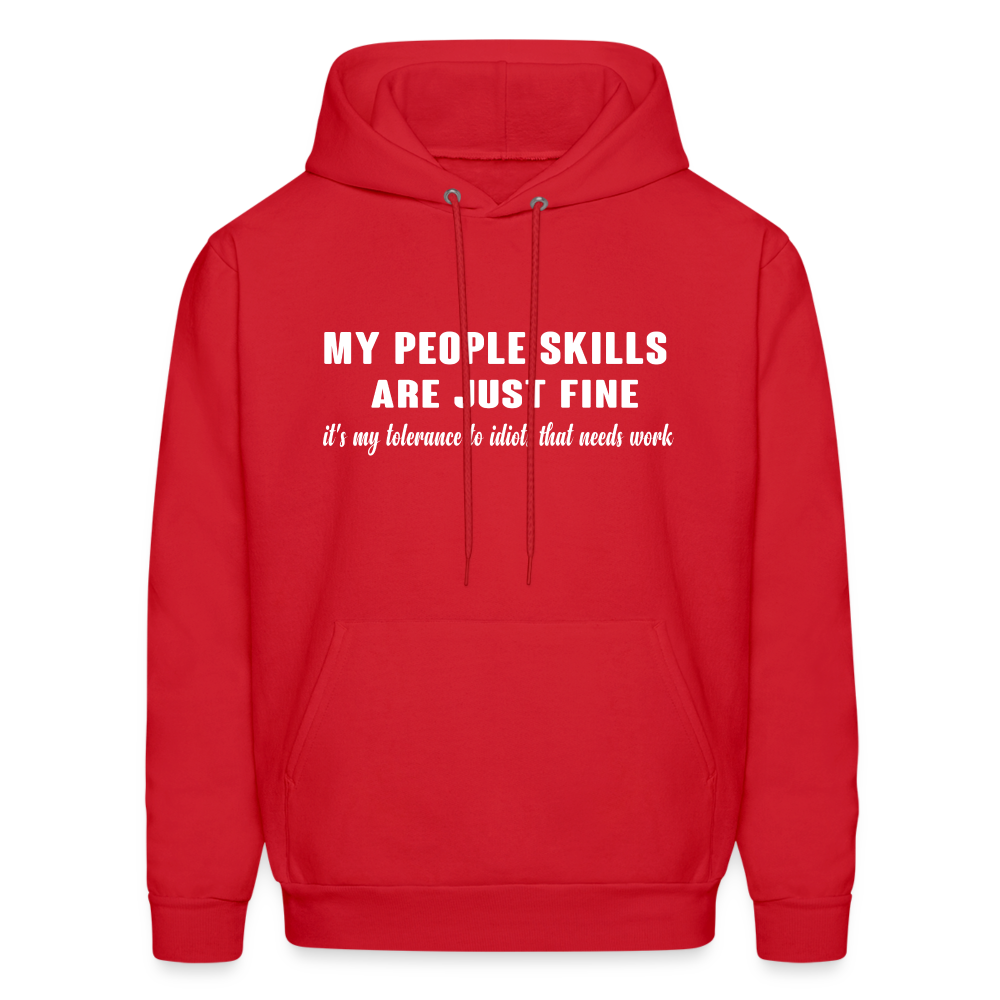 It's My Tolerance To Idiots That Needs Work Hoodie - red