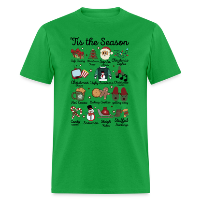 Tis The Season (Christmas) T-Shirt - bright green