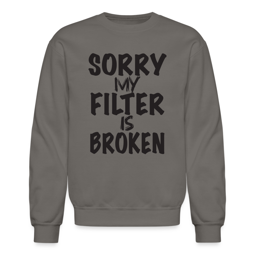 Sorry My Filter Is Broken Sweatshirt - asphalt gray