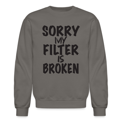 Sorry My Filter Is Broken Sweatshirt - asphalt gray