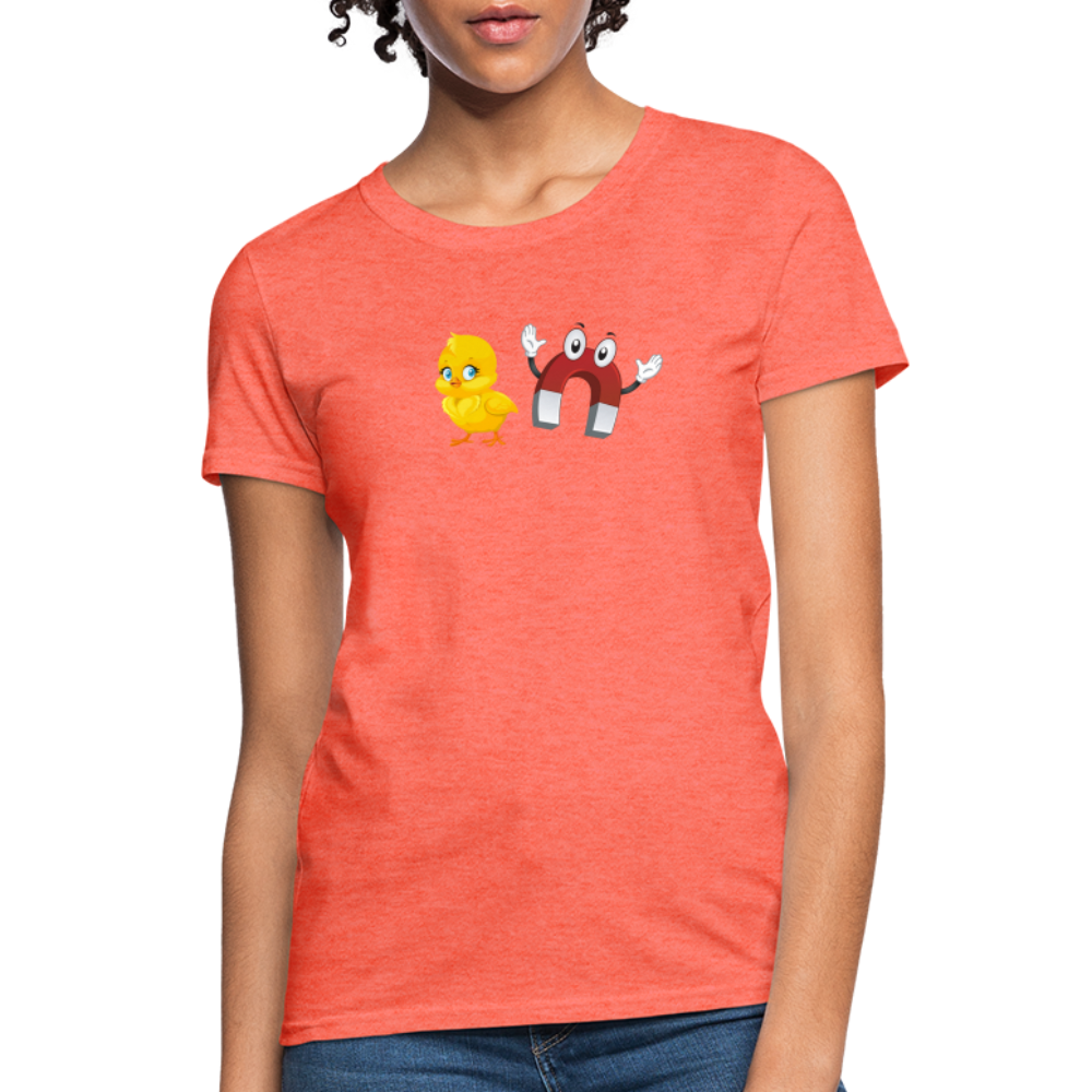 Chick Magnet Women's Contoured T-Shirt - Color: heather coral