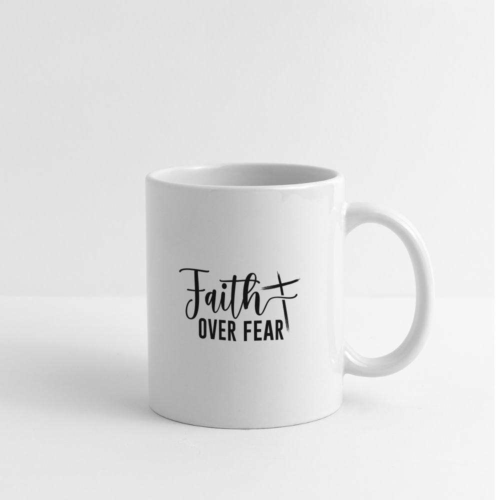 Faith Over Fear Coffee Mug - white