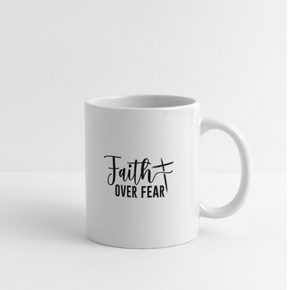 Faith Over Fear Coffee Mug - white