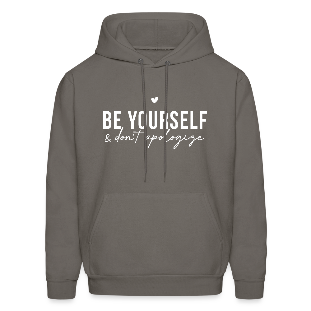 Be Yourself & Don't Apologize Hoodie - asphalt gray