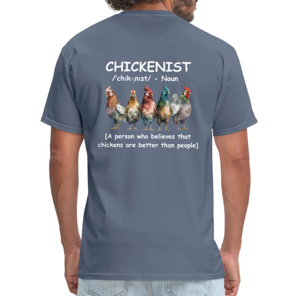 Chickenist T-Shirt (double sided print) - denim